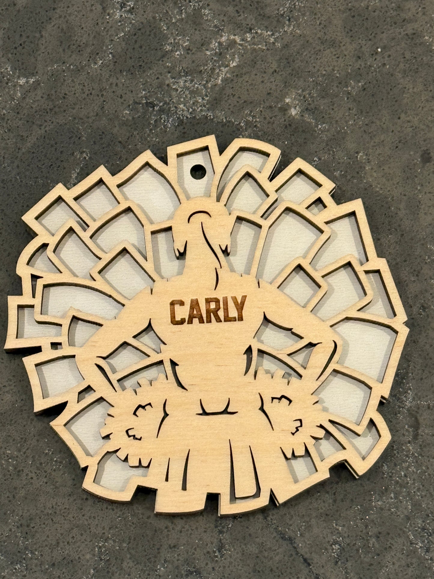Cheer PomPom Ornament Personalized