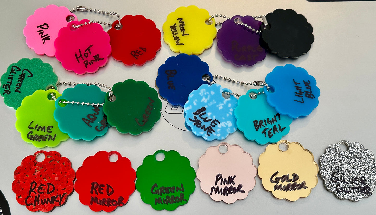 Bow Acrylic Tags