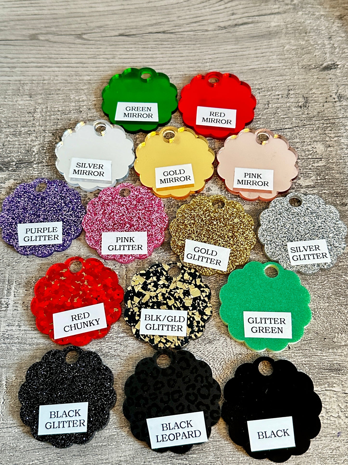 Bow Acrylic Tags