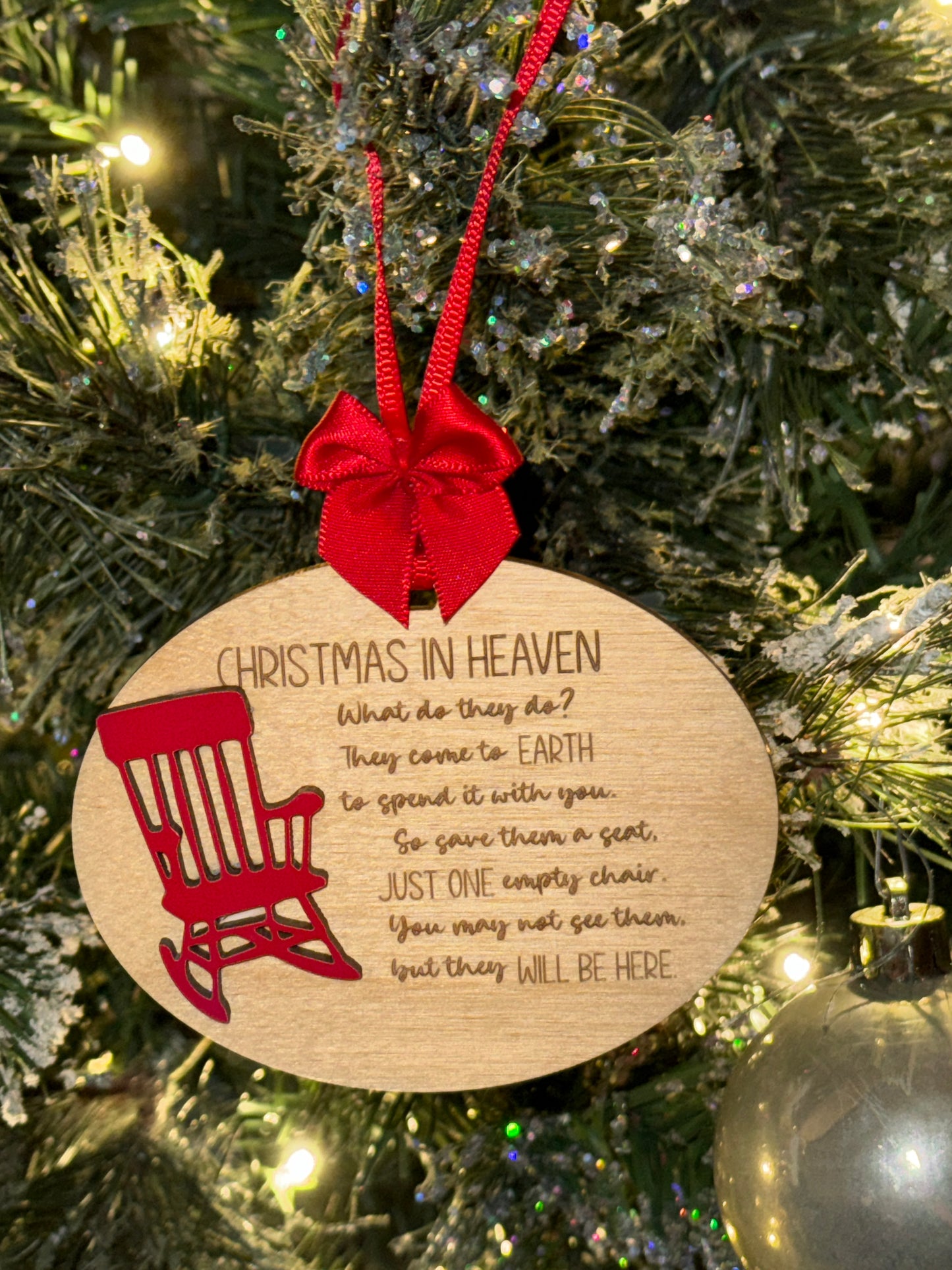 Red Chair In heaven Ornament