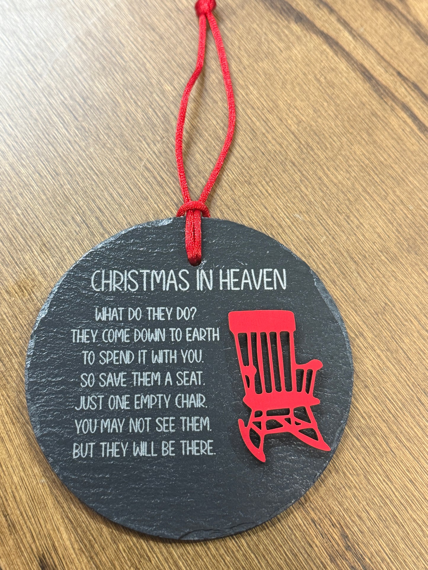 Slate Christmas in Heaven Red Chair
