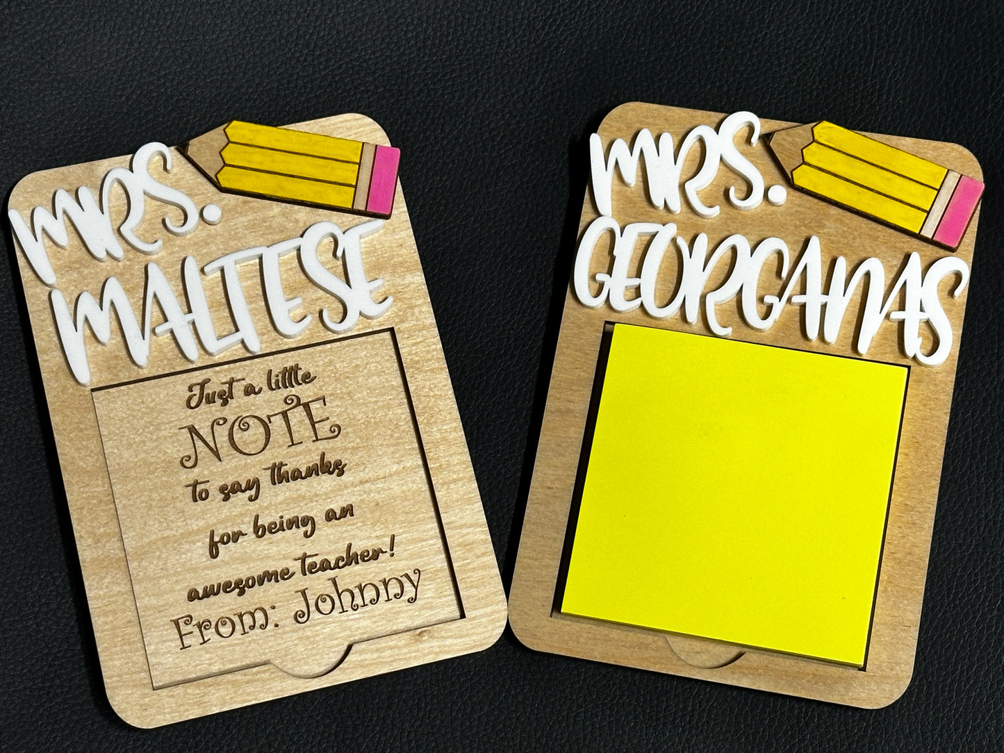 Post It note holders W/Pencil