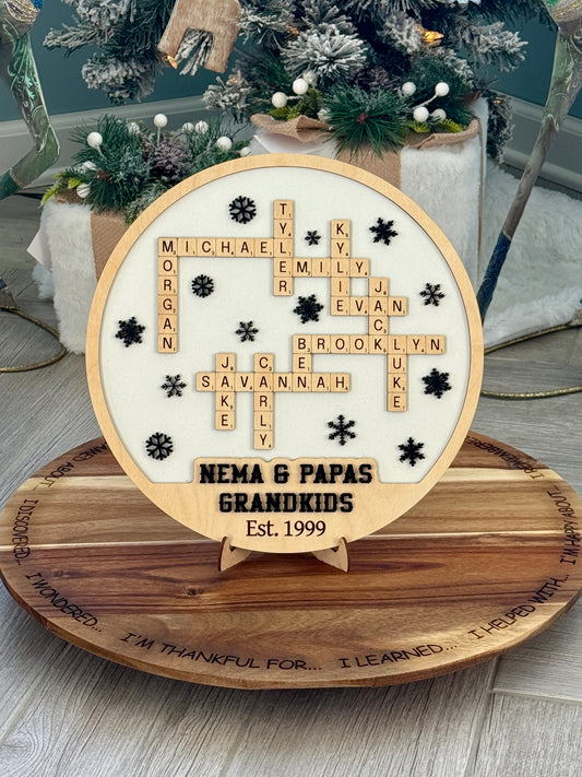 12" Crossword Display