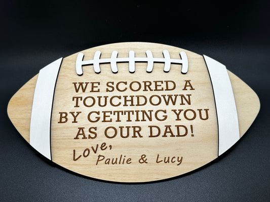 Wood Football for DAD